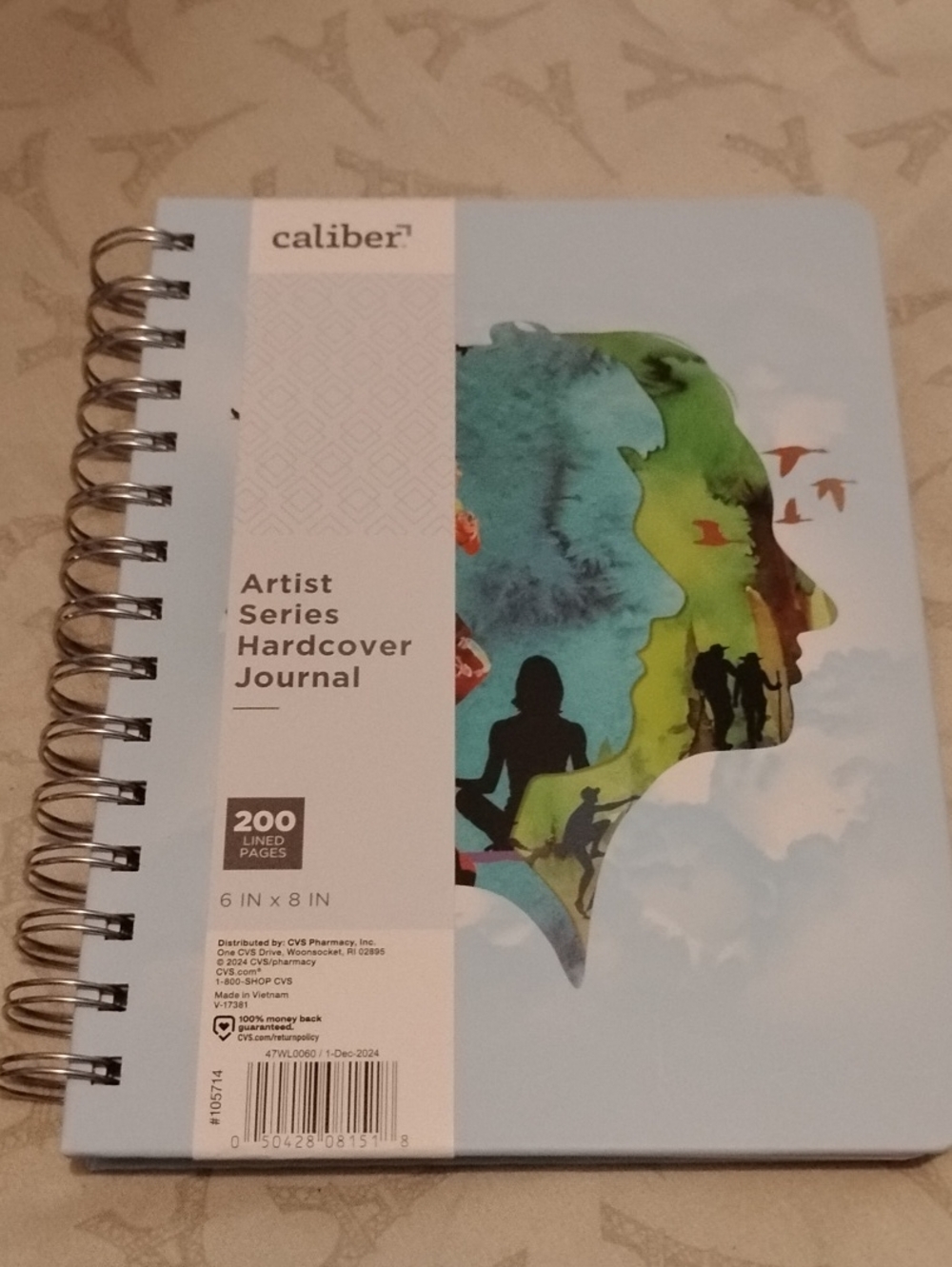 Caliber Artist Series Hardcover Journal Multicolor Artwork 6" x 8" Lined